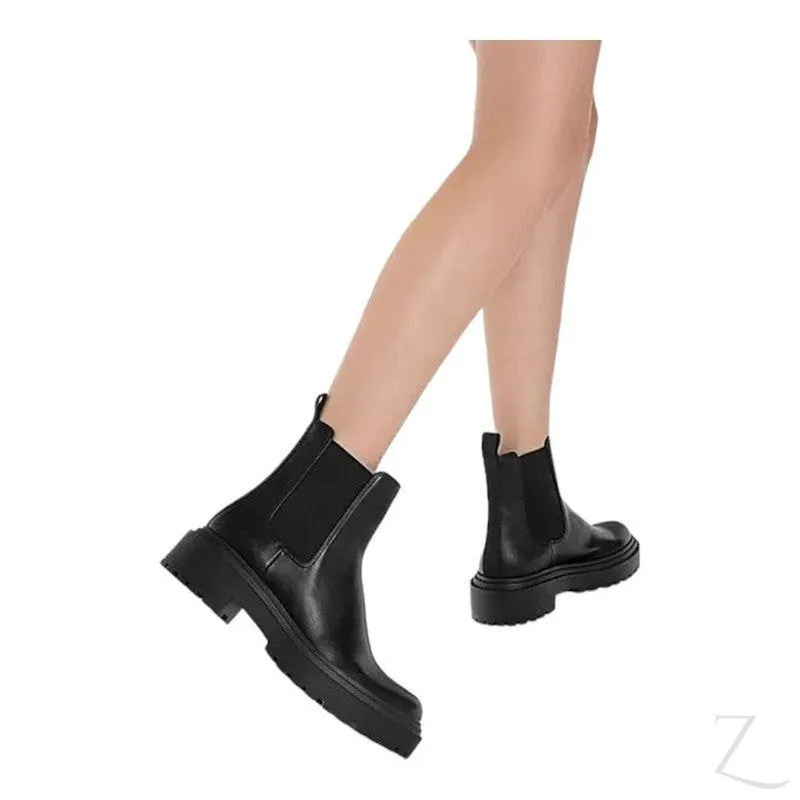 Ladies Chunky Ankle Boots | Track Outsole | "SIA"