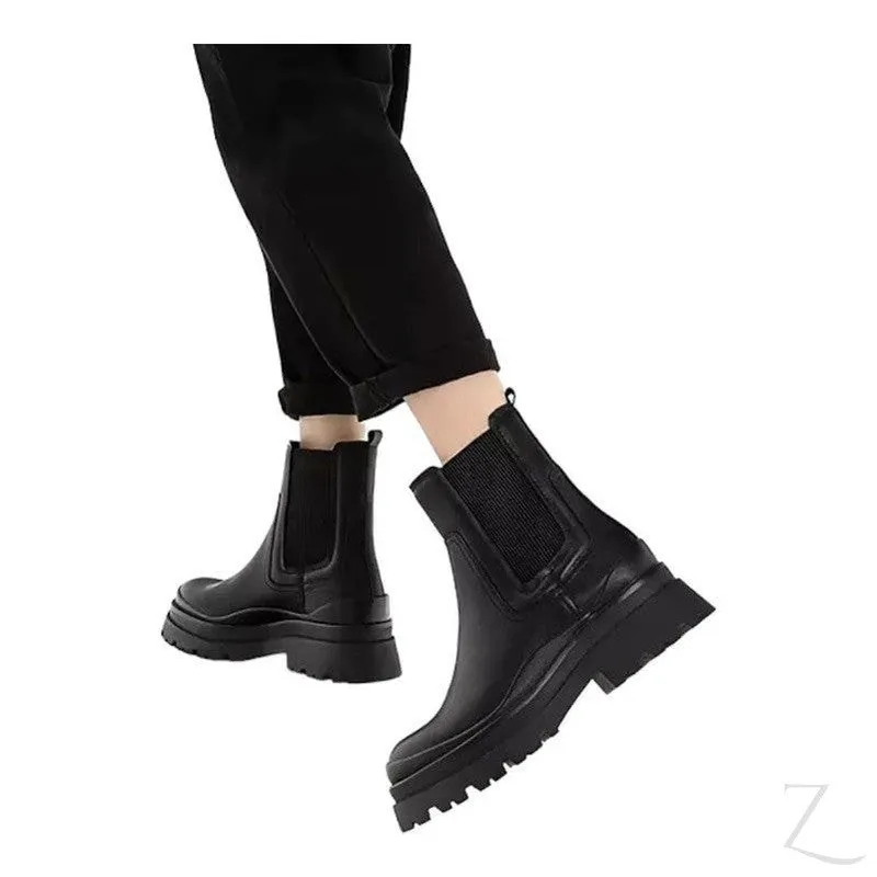 Ladies Chunky Ankle Boots | Track Outsole | "SIA"