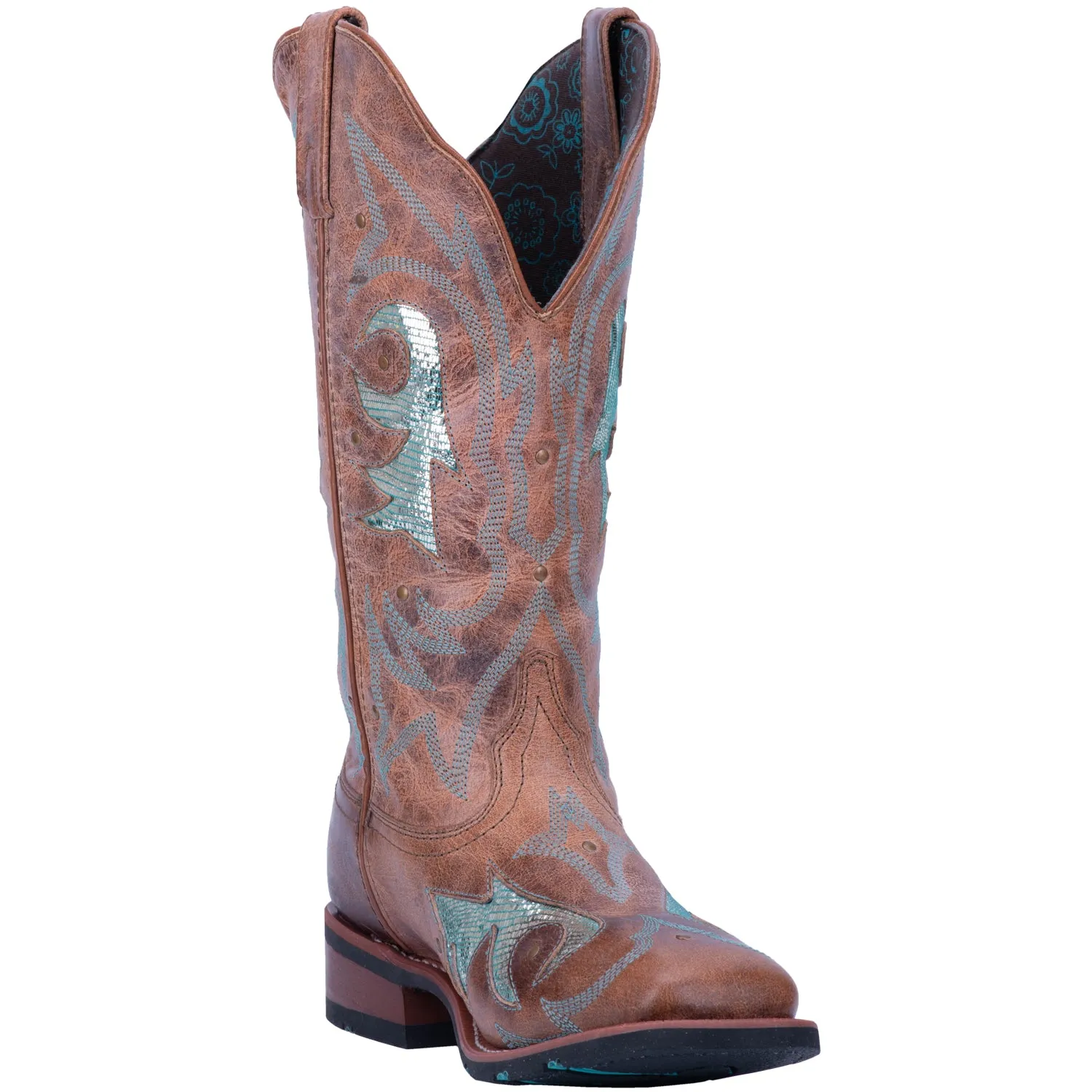 'Laredo' Women's 12" Aquarius Western Square Toe - Brown