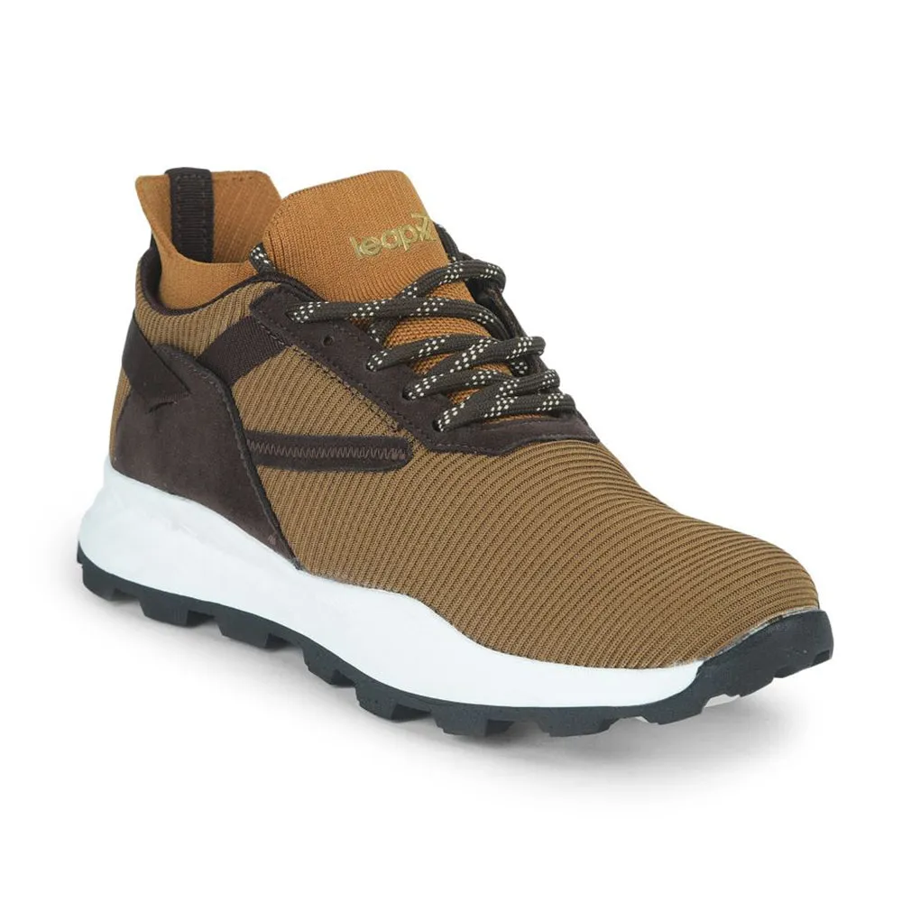 Leap7x Sports Lacing Running Shoe For Men (Brown) ELWOOD By Liberty