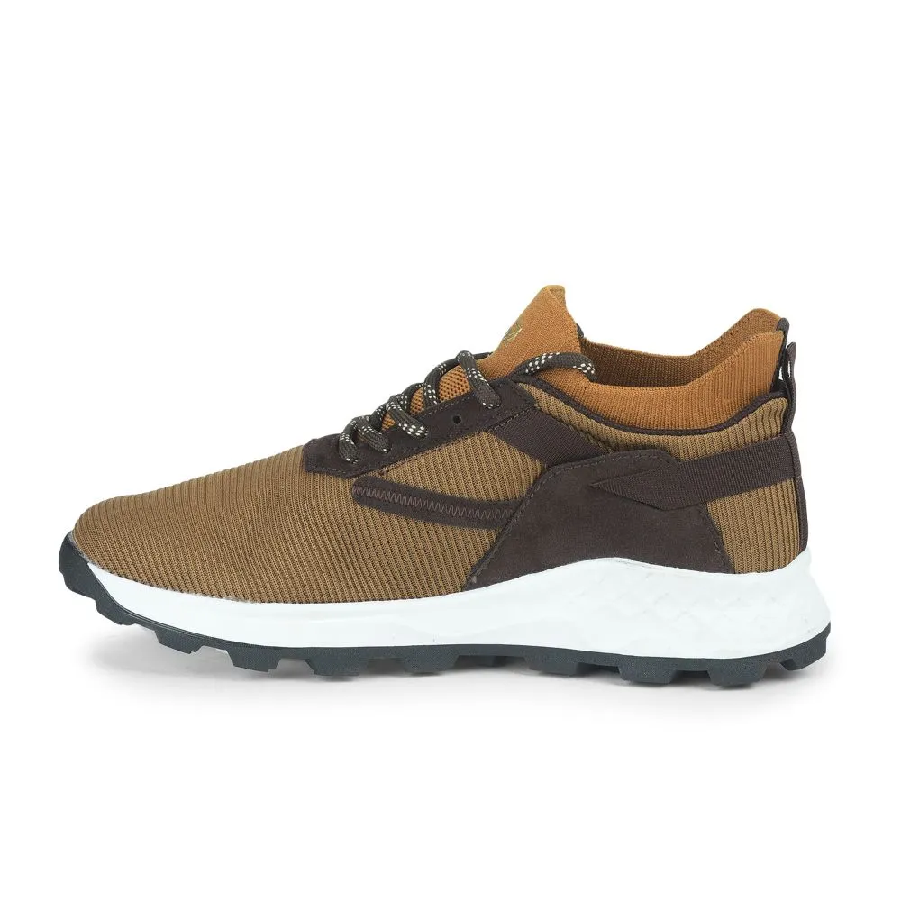 Leap7x Sports Lacing Running Shoe For Men (Brown) ELWOOD By Liberty