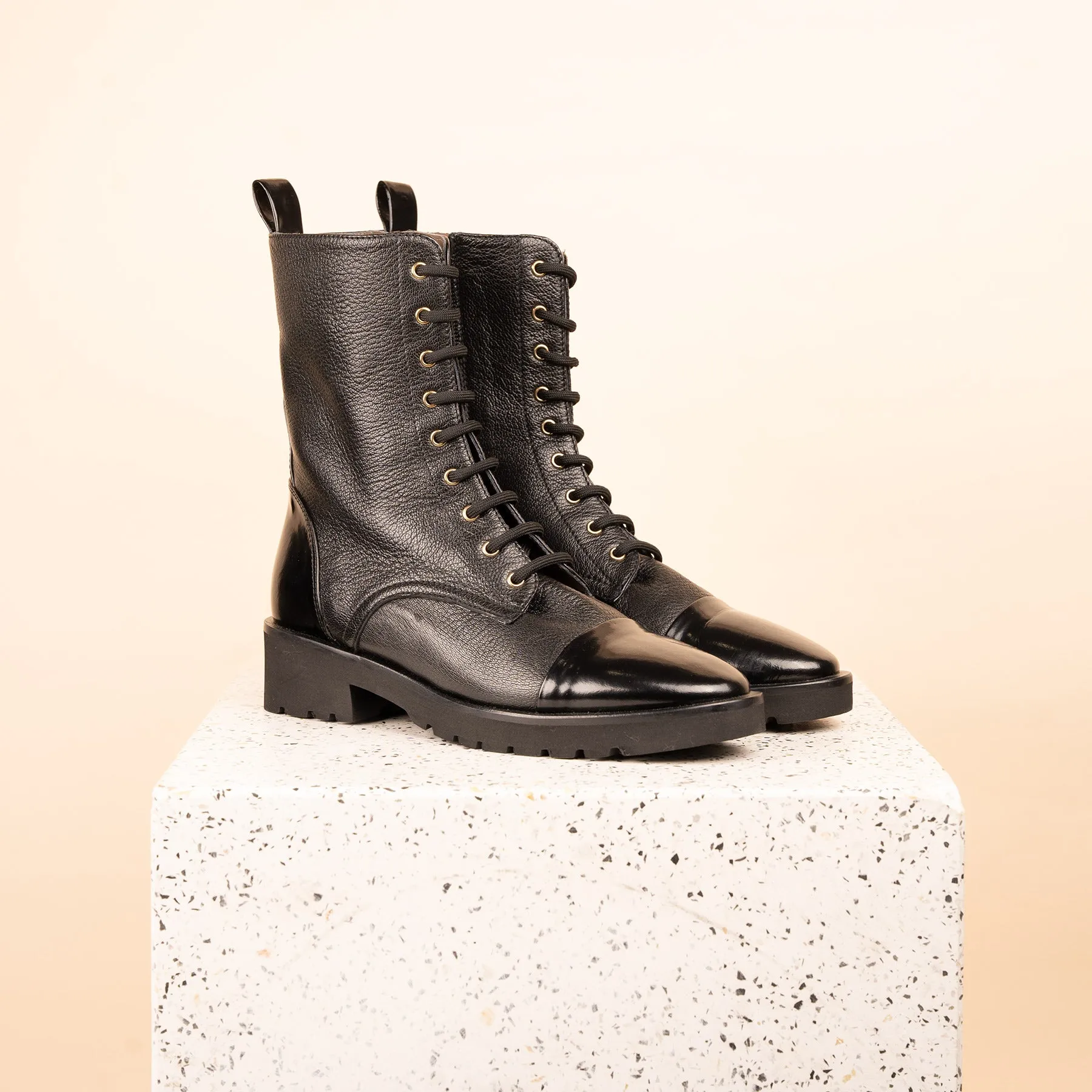 Lucca - Black Calf Leather