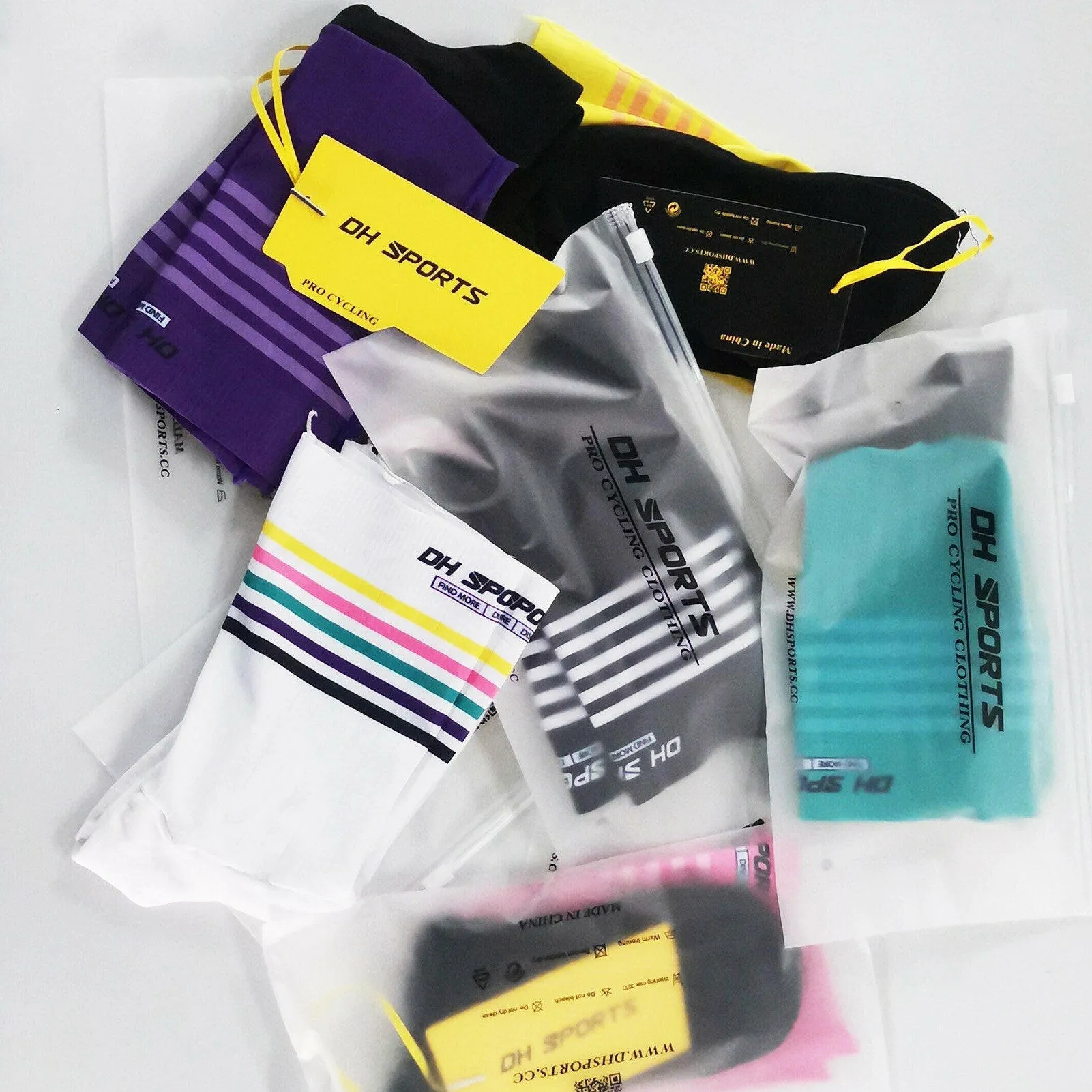 Men Women Bike Socks Splicing Stripes Print Breathable Anti-Slip Stretchy Soft Bicycle Racing Hiking Cycling Stockings