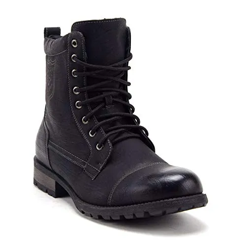 Men's 661 Tall Military Fashion Cap Toe Lace Up Combat Motorcycle Boots