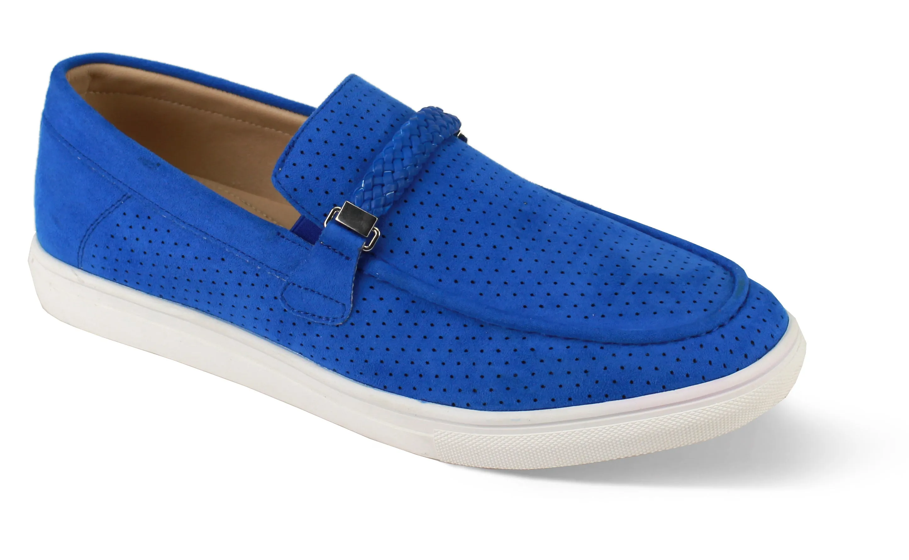 Men's Royal blue Casual Slip-On Shoes Suede Material Fashion Design Loafer