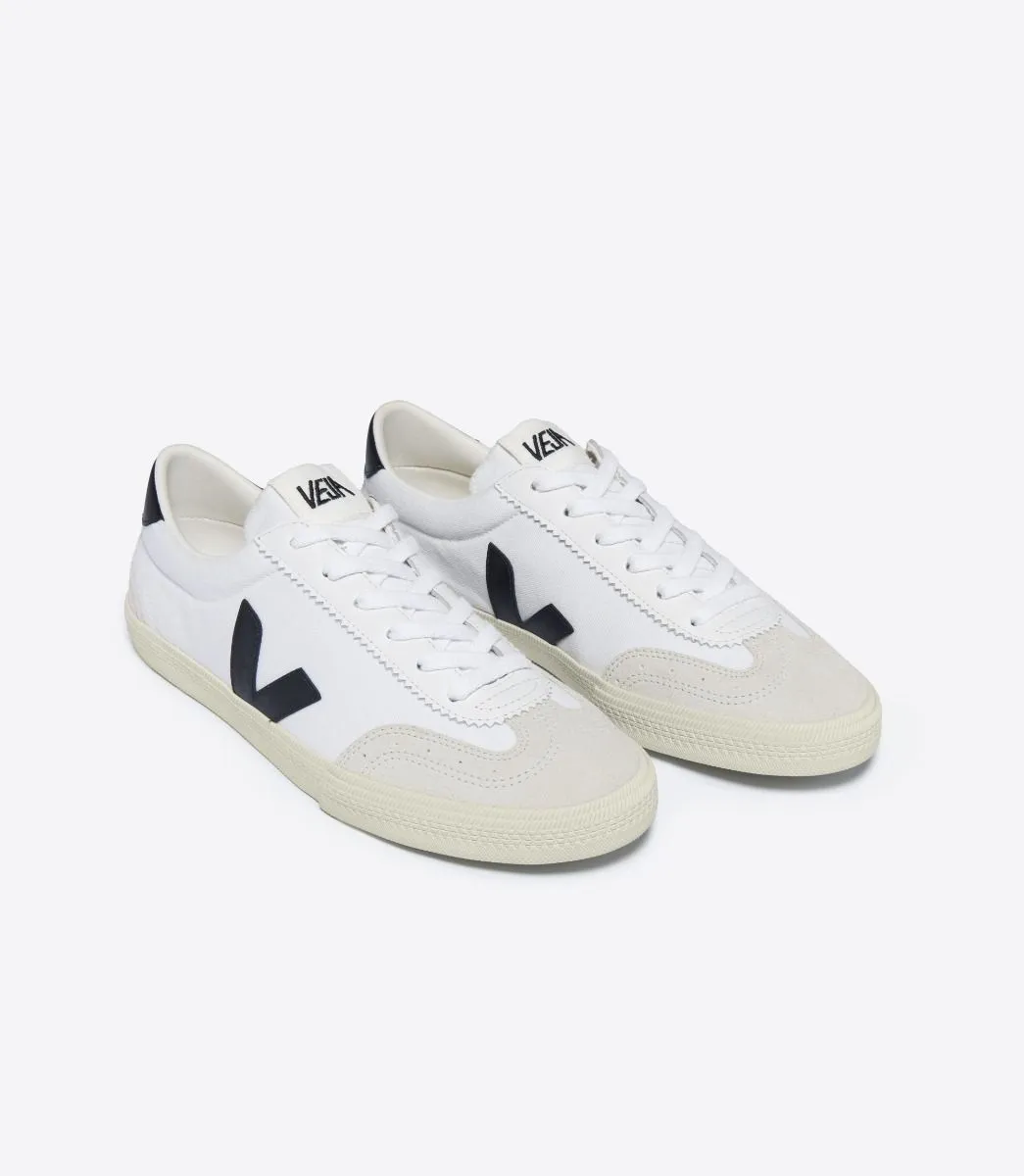 Men's Volley Canvas Mens Sneaker in White / Black