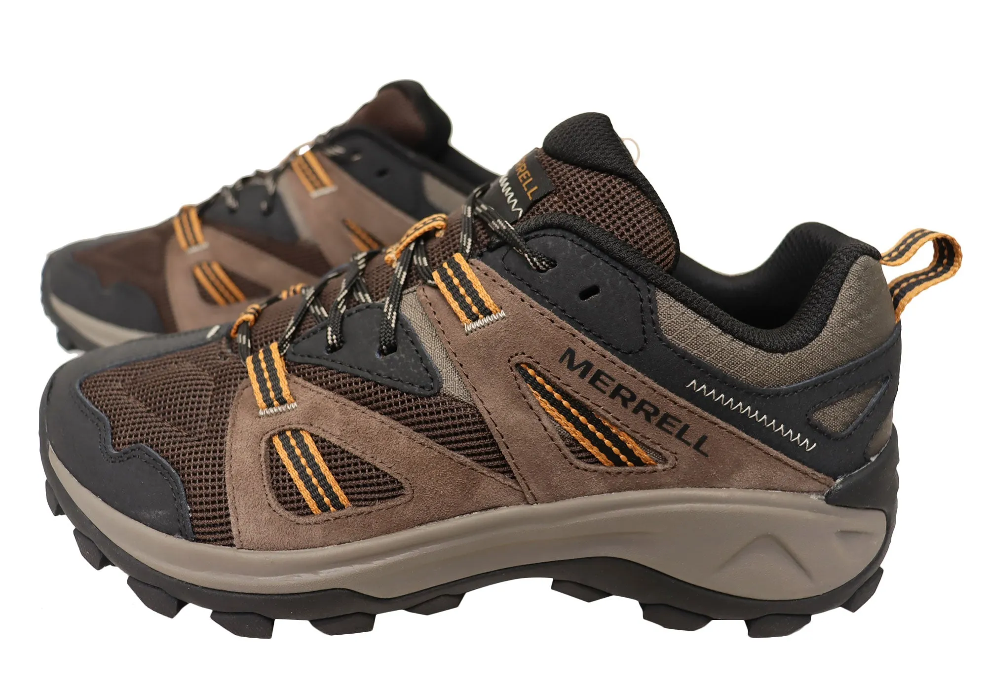 Merrell Mens Deverta 3 Comfortable Leather Hiking Shoes