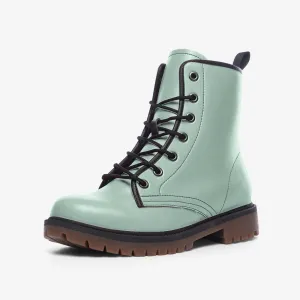 Mint Green Lace Up Boots