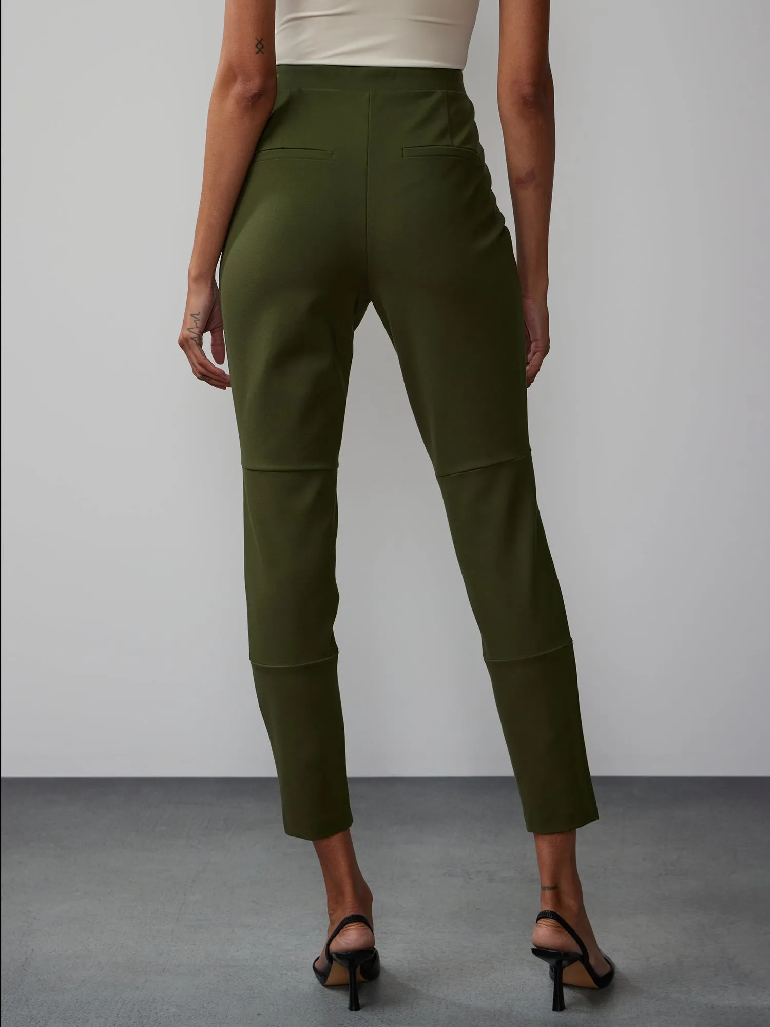 Moto Paneled Slit Pant