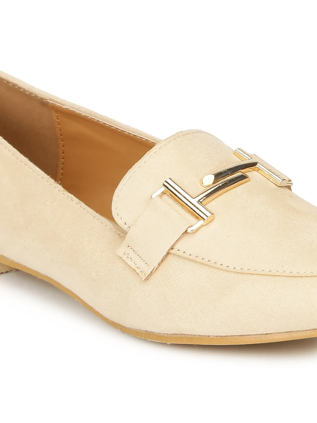 Nude Micro Loafer Belly Flats