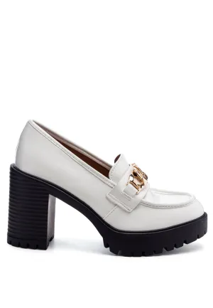 Sachs Block Heeled Chunky Loafers