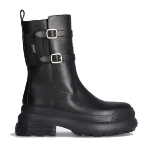 Scarpe Donna LIU JO Amy 19 Combat Boots in Pelle Nera