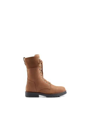 Shearling Lined Anglesey - Cognac Nubuck