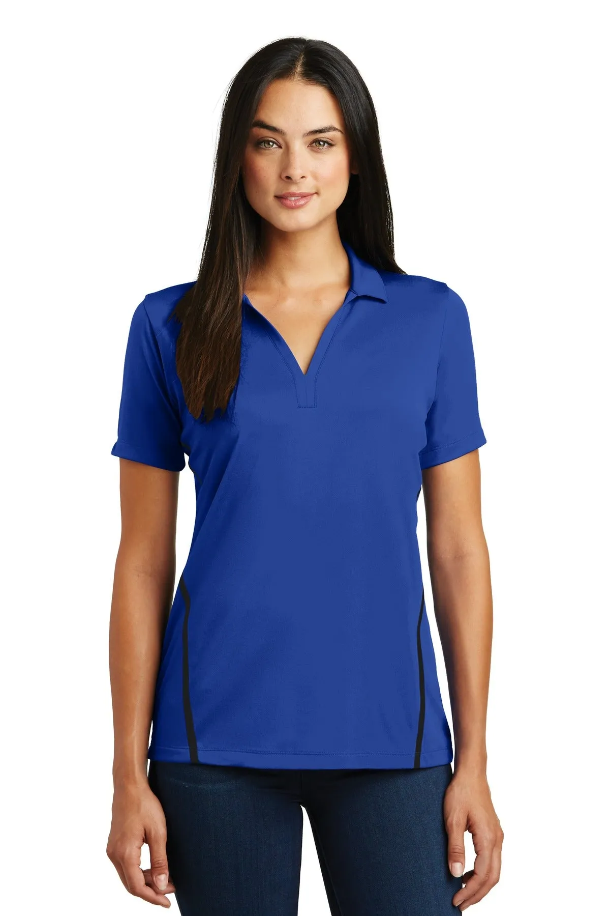 Sport-Tek® Ladies Contrast PosiCharge® Tough Polo®. LST620