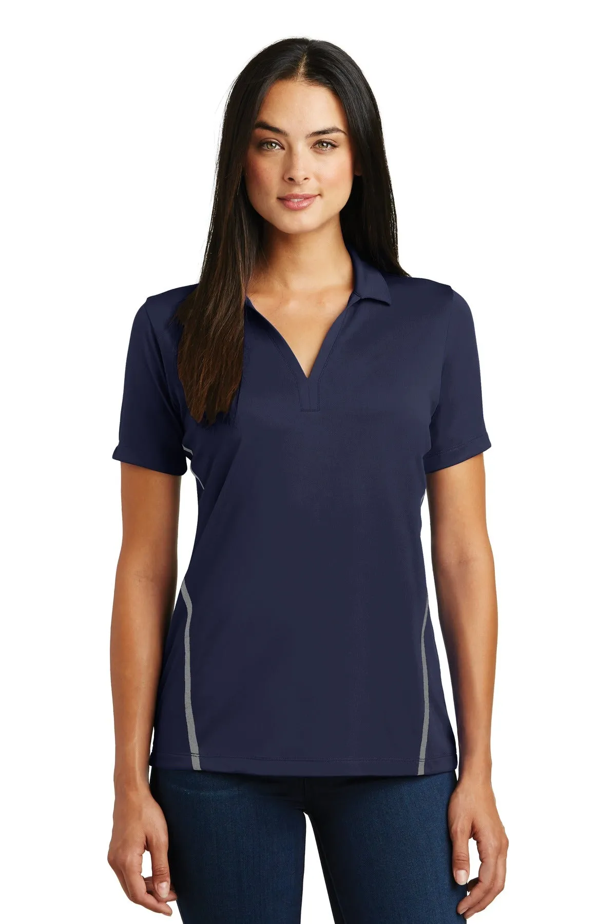 Sport-Tek® Ladies Contrast PosiCharge® Tough Polo®. LST620