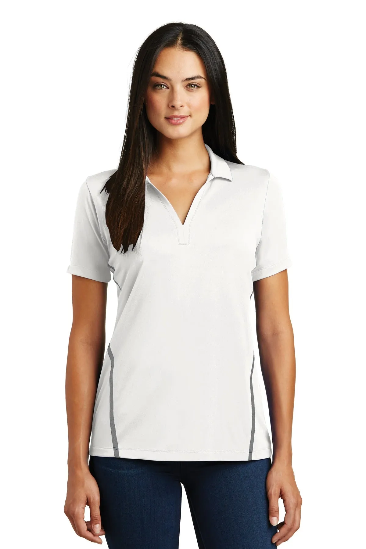 Sport-Tek® Ladies Contrast PosiCharge® Tough Polo®. LST620