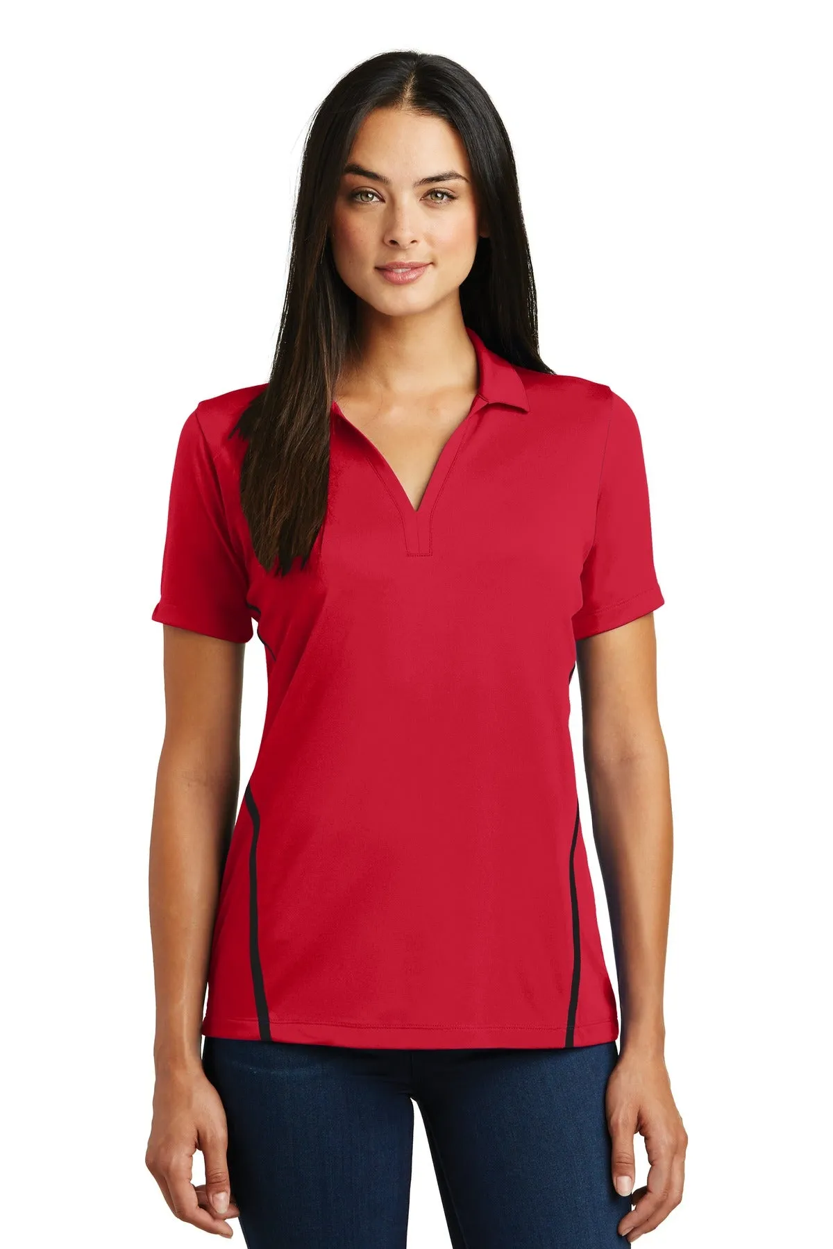 Sport-Tek® Ladies Contrast PosiCharge® Tough Polo®. LST620