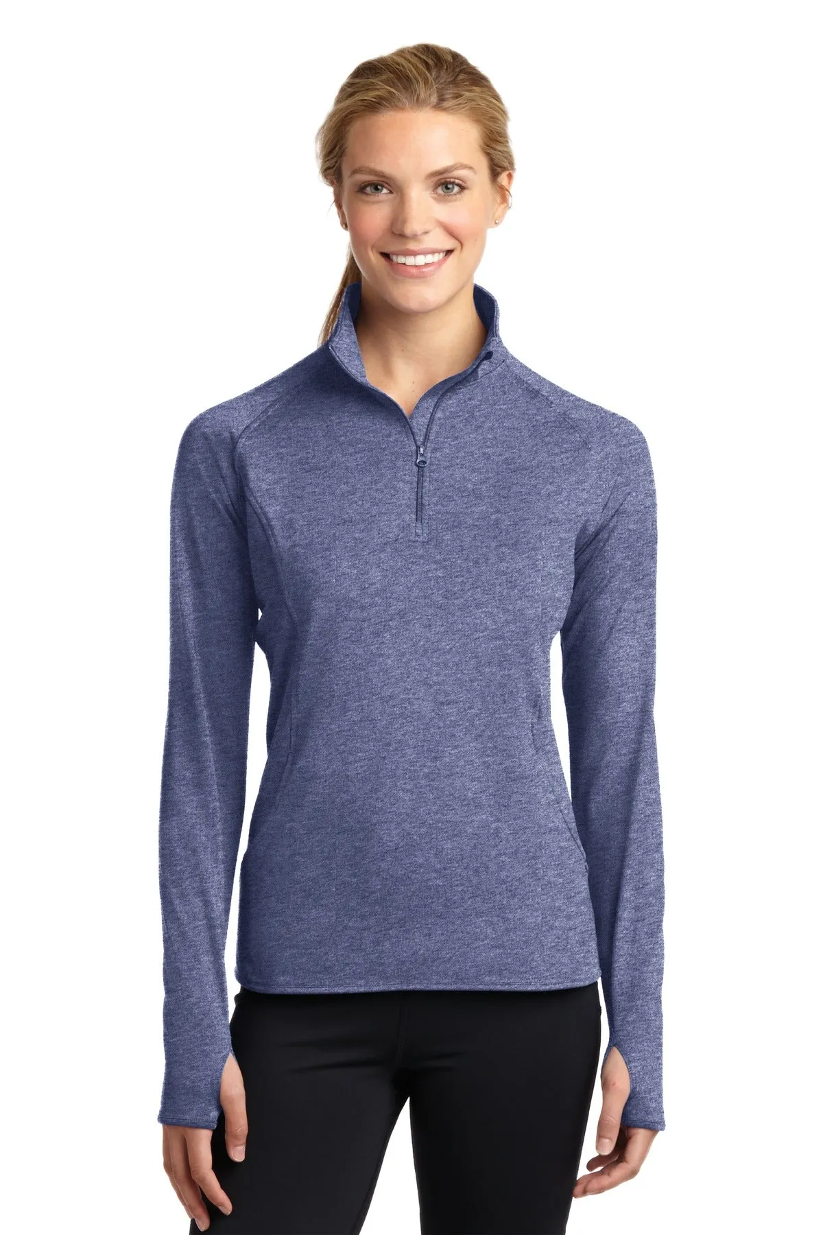 Sport-Tek® Ladies Sport-Wick® Stretch 1/2-Zip Pullover. LST850