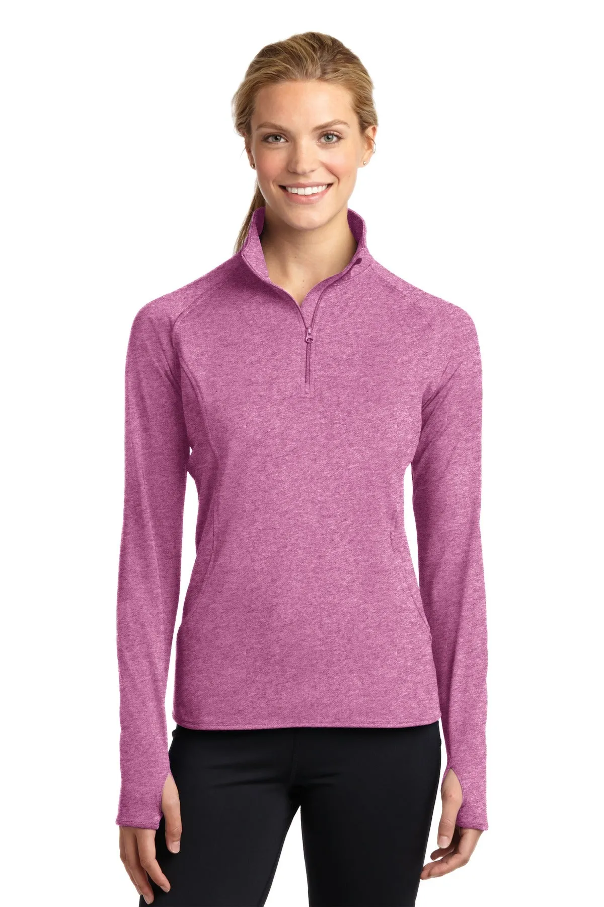 Sport-Tek® Ladies Sport-Wick® Stretch 1/2-Zip Pullover. LST850