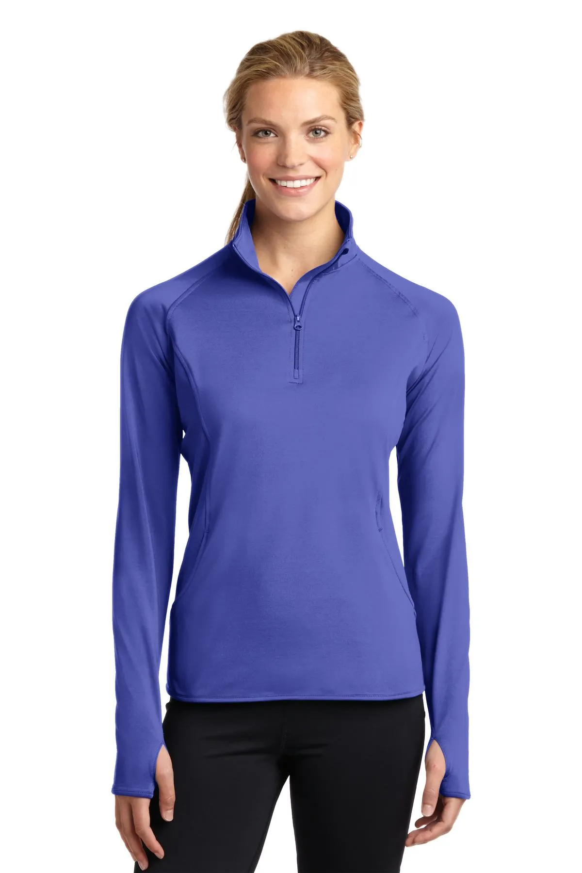 Sport-Tek® Ladies Sport-Wick® Stretch 1/2-Zip Pullover. LST850