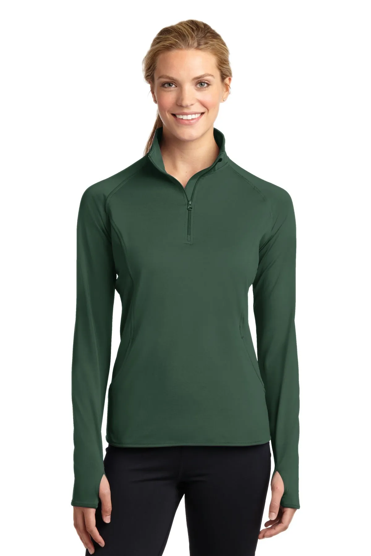 Sport-Tek® Ladies Sport-Wick® Stretch 1/2-Zip Pullover. LST850