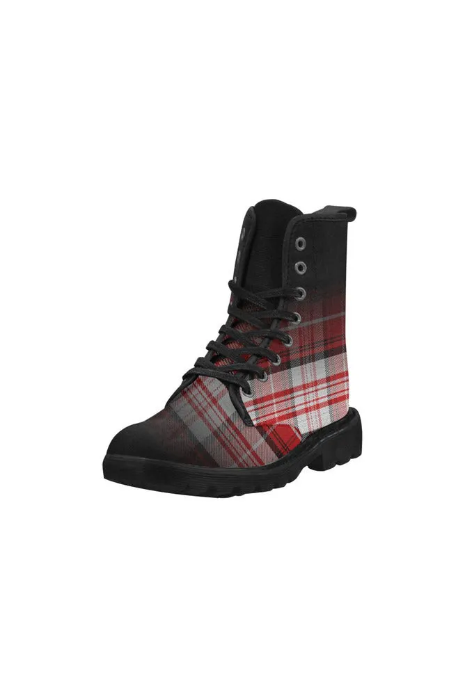 tartan boot 4 Martin Boots for Women (Black) (Model 1203H)