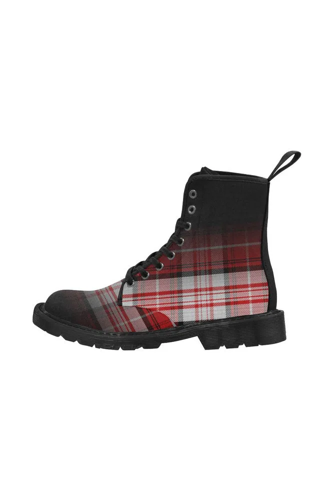 tartan boot 4 Martin Boots for Women (Black) (Model 1203H)