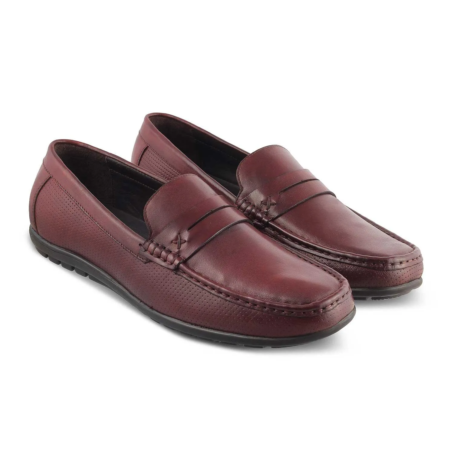 The Yolof Brown Men's Leather Loafers Tresmode