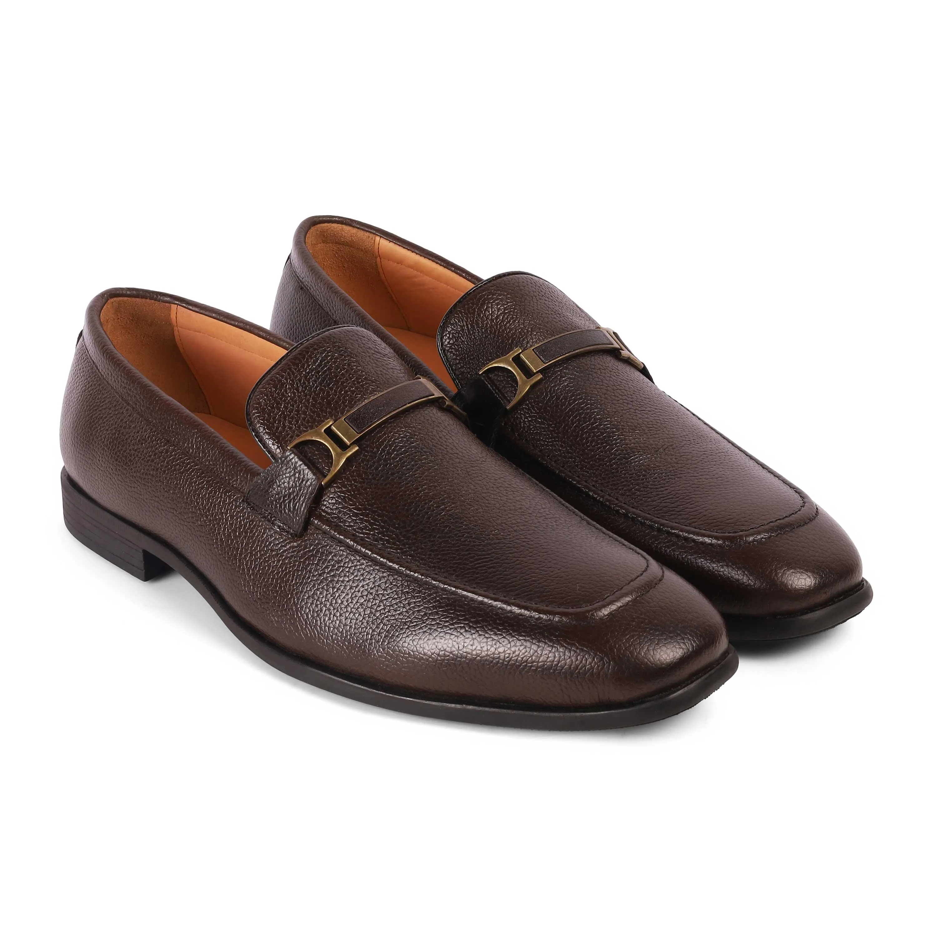 Tresmode Even Brown Men's Leather Loafers