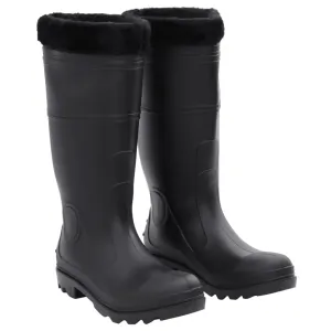 vidaXL Rian Boots with Removable Socks Black Size 43 PVC