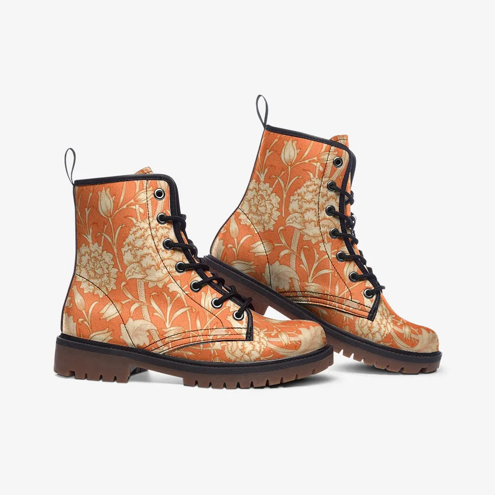 Vintage Tulip Lace Up Boots