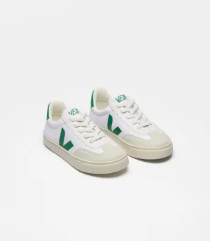 Volley Canvas Sneaker in White Emeraude