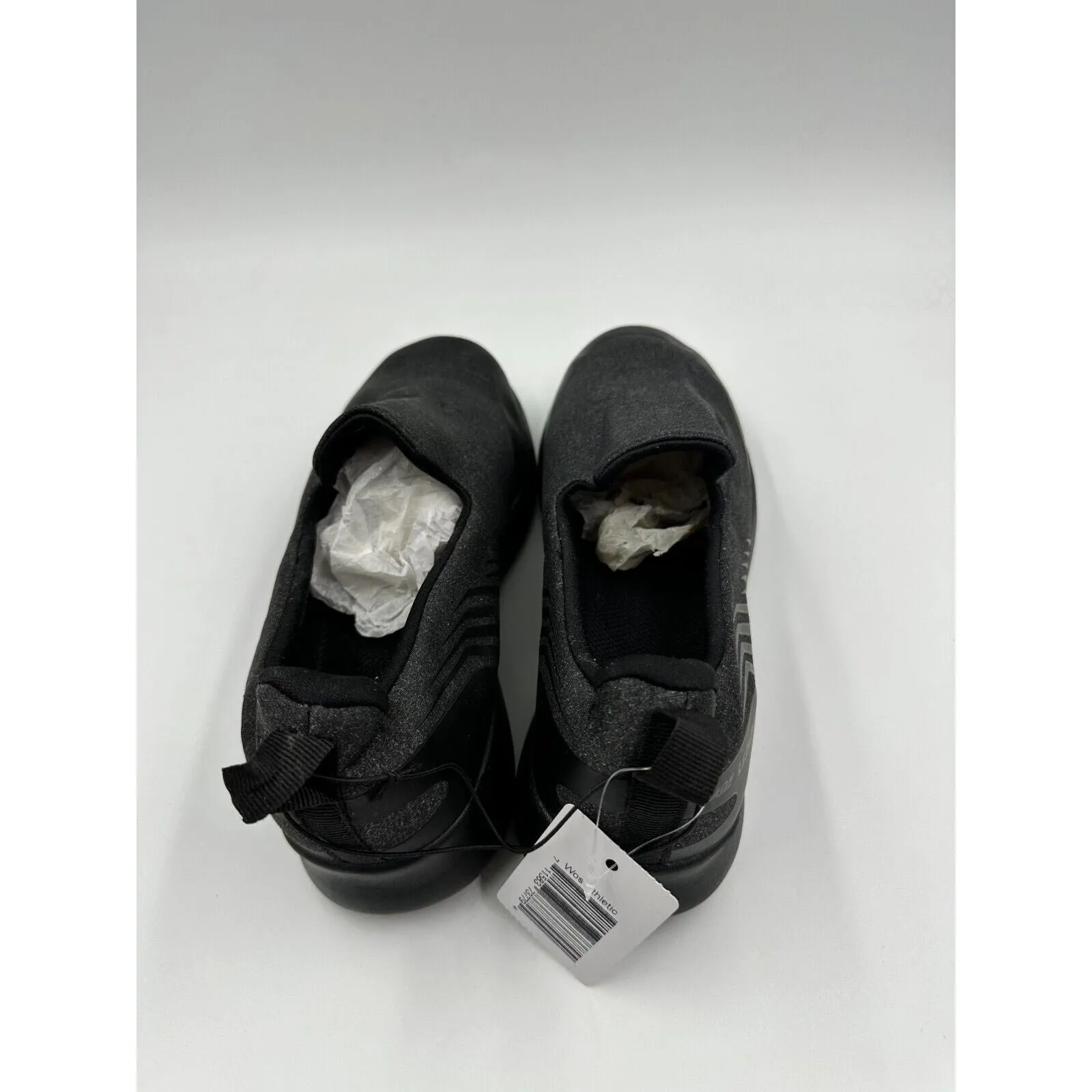 Women's Size 8, Black Slip-on Loafers in a Sneaker Style